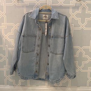 Zara oversized jean jacket